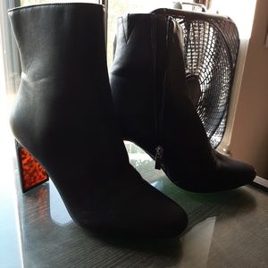 Black Leather Booties